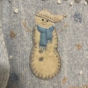 Erika Snowman Christmas‎ Cardigan Sweater Women's XL